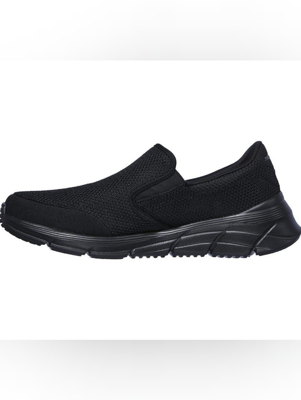 Skechers Mens Extra Wide 9.5/42.5 Black Slip-On Mesh Comfort Memory Foam Loafers - Picture 2 of 11